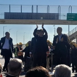 Inauguraron la nueva bajada de la autopista La Plata-Buenos Aires