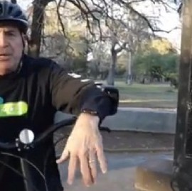 El embajador de los Estados Unidos, Marc Stanley, recorrió el Bosque de La Plata en bicicleta