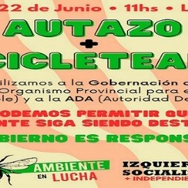 Realizarán en La Plata un "autazo+bicicleteada" por una política eficiente de mejoramiento ambiental