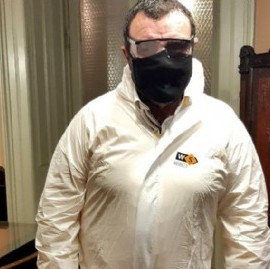 Congreso Nacional: al "estilo Berni", un dirigente gremial participó de la desinfección del edificio