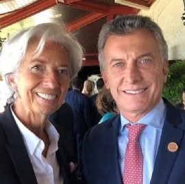 Mauricio Macri está feliz: ya obtuvo la foto con su nueva musa económica, Christine Lagarde