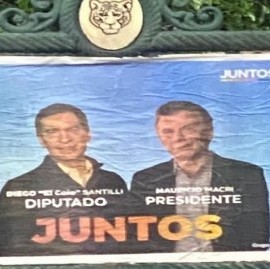 Un afiche poco claro de Juntos con ¿Macri Presidente?