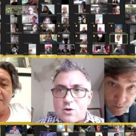 Javier Milei reunió a sus equipos en encuentro virtual de fin de año de cara a las elecciones 2023
