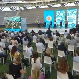 -EN VIVO- El presidente Fernández, Cristina, Kicillof y Massa encabezan un acto en La Plata