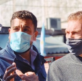 Hurlingham: Diego Santilli visitó la ciudad y se mostró junto al candidato local, Lucas Delfino