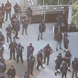 El gremio de vigiladores privados no tiene paz: duro enfrentamiento en la sede central